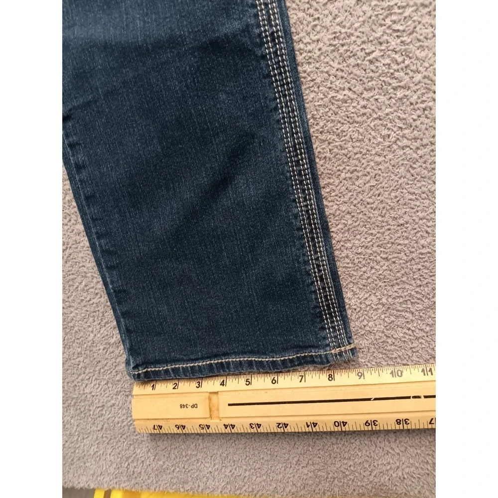 Seven7 Straight Jeans 36x34 Dark Wash Heavy Stitch‎ Western Denim